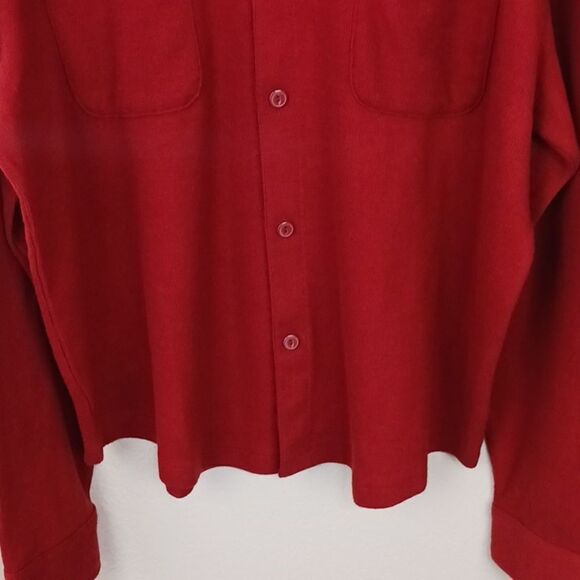 Good fellow & Co. Men's  knit button-down dark red normcore long-sleeve shirt XL - Picture 4 of 9
